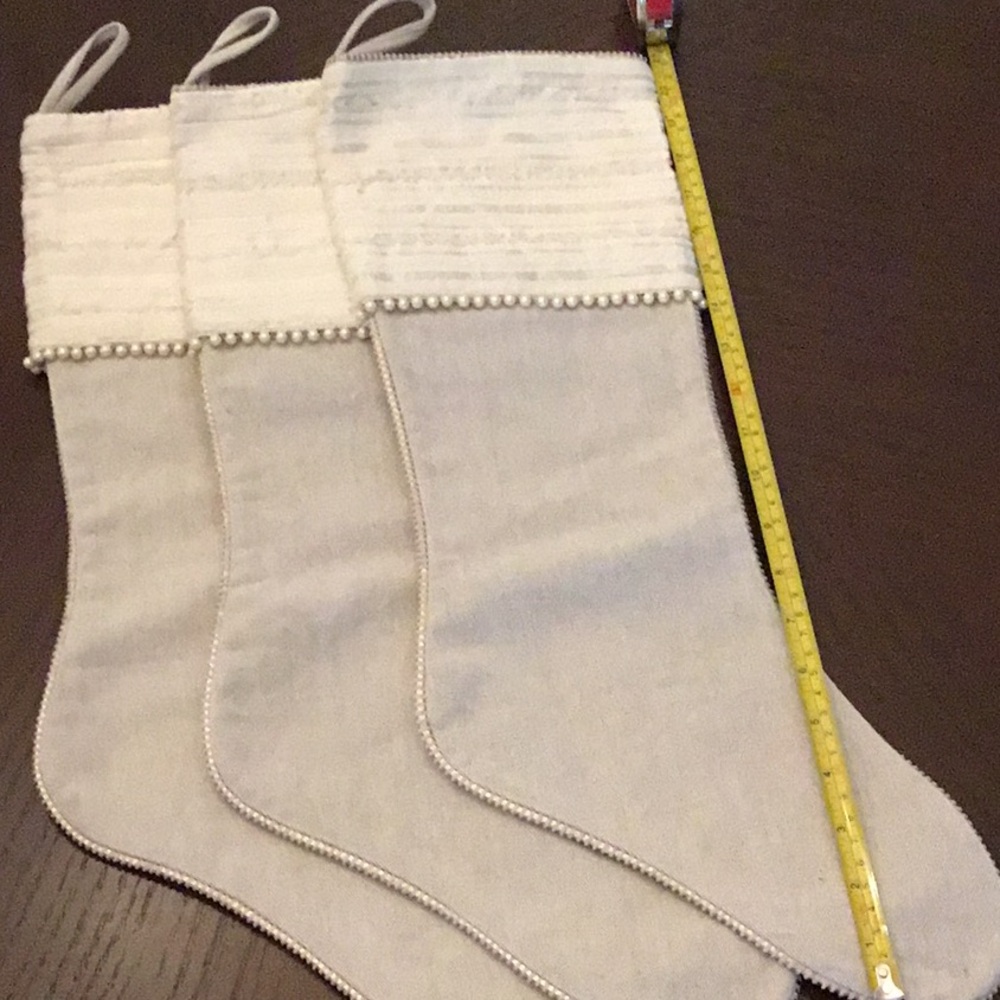 Crate & Barrel Angelique Christmas Stockings
